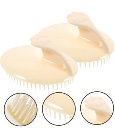 Soesfoufu 2-Piece Silicone Shampoo Comb & Scalp Massage Brush - Hair Shower Brush for Ultimate Hair Care - Buy Online on GoSupps.com