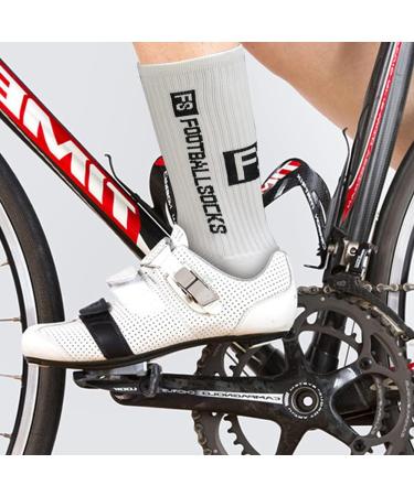 Buy CRGANGZY Round Silicone Suction Non-Slip Football Socks | Sports Training Sock (White) AV02 - International Shipping Available - Buy Online on GoSupps.com