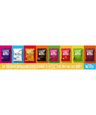 Kettle Handcooked Crunchy Crisps 12 x 130g Sharing Bags (Mixed Variety Pack 12 Bags x 130g)