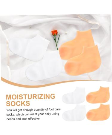 minkissy 6 Pairs Exfoliating Moisturizing Socks Foot Lotion Reusable Socks Womens Heel moisturizing Lotion Foot spa Socks moisturizing Socks for Cracked feet Foot Socks for Dry Cracked feet - Buy Online on GoSupps.com