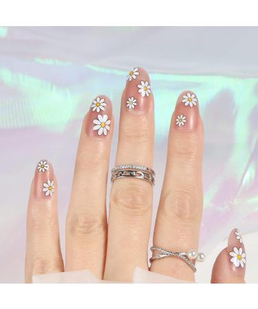 4 Sheets 5D Daisy Flower Nail Art Stickers Spring Summer Flower Style Nail Decals Self-Adhesive Flowers Design Nail Sticker Manicure Tips DIY Nail Art Nail Decorations for Women Girls - Buy Online on GoSupps.com