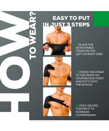 Shoulder Support Brace for Men & Women | Orthopedic Compression Sleeve for Torn Rotator Cuff & Bursitis Pain Relief - Buy Online on GoSupps.com