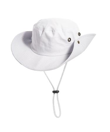 Sun-Hats-for-Men-with-UV-Protection-Wide-Brim Bucket Fishing Safari Boonie Hat for Summer (XL 23 5/8-24) White X-Large