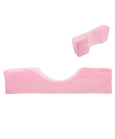 Kichvoe Lash Pillow for Lash Extensions: Eyelash Pillow Neck Support Memory Foam Head Pillow Ergonomic Curve Improve Cervical Pillows for Beauty Makeup Salon Supplies Pink