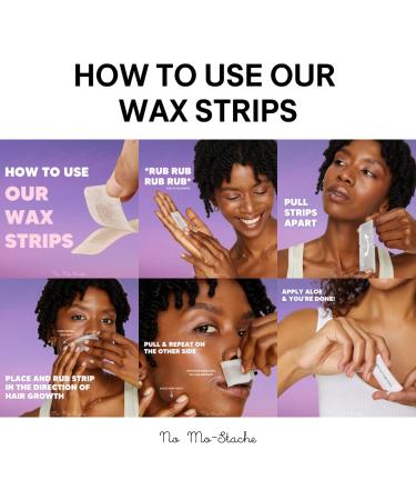 No Mo-Stache Lip Wax Kit 24 Count 2 Pack - Skin Friendly Hair Removal Strips - Travel Friendly & Easy to Use - Exfoliate Skin & Remove Lip Hair Quickly - Buy Online on GoSupps.com