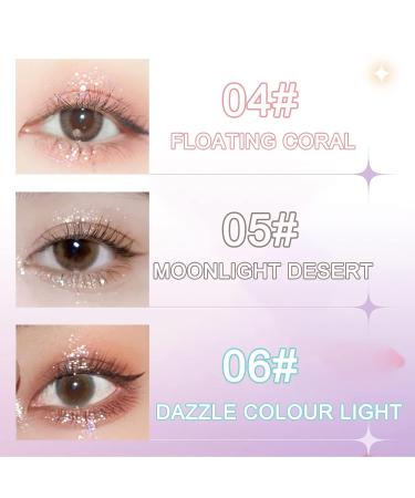 Erinde Liquid Glitter Eyeliner Eyeshadow Set - Shimmer Metallic Eye Shadow for Long-Lasting Korean Sparkle Makeup - 6PCS - Buy Online on GoSupps.com