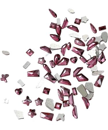 FEIlei 100Pcs Mixed Glass Crystal Hybrid Diamond Rhinestones Nail Art Decorations Drop Rhombus Flatback Stones 3D Gems - Buy Online on GoSupps.com