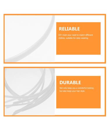 Frcolor 12pcs White Plastic Headbands - DIY Hair Accessories for Men & Women - No Teeth Perfect for All Styles - Buy Online on GoSupps.com