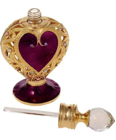 DNCG Perfume Refillable Bottle Portable Perfume Atomiser Heart Shape Enameled Empty Refillable Perfume Bottle Purple - Buy Online on GoSupps.com