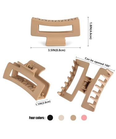 Askfeel 8Pack 3.5 Inch Medium Hair Claw Clips - Non Slip Matte Hair Clips for Women & Girls - Buy Online on GoSupps.com