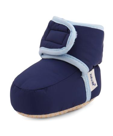 LACOFIA Baby Boys Girls Anti-Slip Soft Sole Winter Warm Slipper Boots Infant Crib Shoes 12-18 Months Navy - Buy Online on GoSupps.com