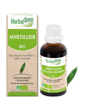 Pranar m Herbalgemm - Macerate Mother - Organic Blueberry - Food Supplement Gemmotherapy Concentrated - Fresh Bud Extract - For Eyes - Vegan - 30 ml