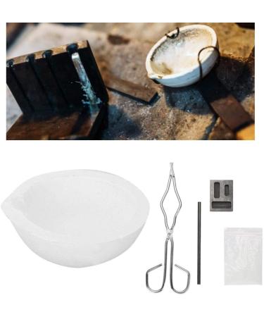 Salmue Graphite Crucible Set - Melting Kit with Ingot Mold, Silica Crucible, Graphite Rod, 25cm Tong for Gold, Silver, Platinum - Buy Online on GoSupps.com