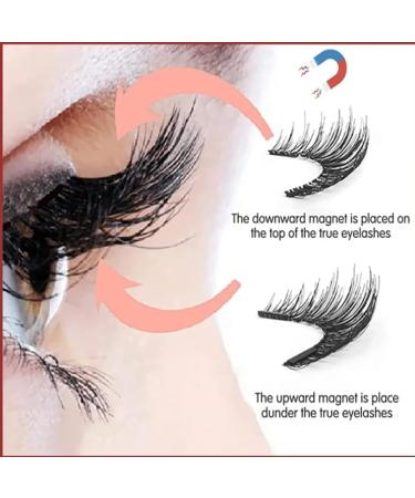 Lcerostma Magnetic Eyelashes Lcerostma Magnetic Lashes Magnetic Lashes Quick Safe Reusable Magnetic Eyelashes 3D Natural Look False Lashes False Eyelashes No Glue (B) - Buy Online on GoSupps.com