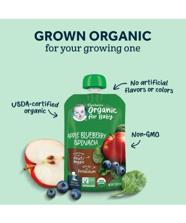 Gerber Organic 2nd Foods Baby Purees Variety Pack - 18 Count, 3.5 oz Fruit & Veggies - Buy Online on GoSupps.com