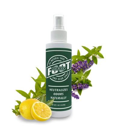 Natural Shoe Deodorizer and Foot Spray  Foot Odor Eliminator for Shoes, Sports Equipment, and Feet  Long-Lasting, Smelly Feet Odor Neutralizer for Adults and Kids  USA-Made by Foot Sense, 5 Oz. 1