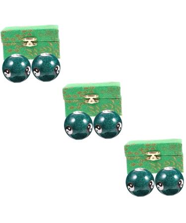 Gleavi 6 Stk Health Massage Handball Chinese Hand Hand massage Stress Balls For adult massage ball Handball Hand rolling balls Handtype the ball roll china massage globe old
