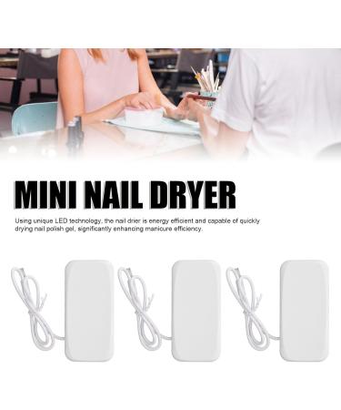 3Pcs Mini Nail Dryer Professional Nail Light Curing Gel LED Dryer Mouse Shape LED Nail Lamp Portable Nail Lamp Gel Polish Light for Nail Salon Home Travel (White) - Buy Online on GoSupps.com