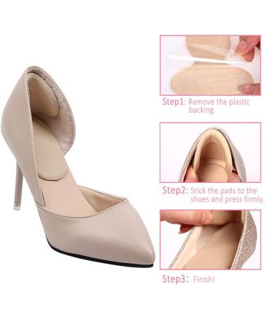 Shop Dadabig Heel Cushions - 4 Pairs of Anti-Slip Silicone Heel Pillows for Ultimate Comfort & Protection - Perfect for High Heels - Beige/Transparent - Buy Online on GoSupps.com