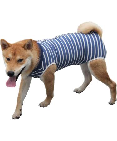 Tineer Dog Recovery Suit XXXL Blue Stripe | Abdominal Wound Protector for Pets | Post-Surgery Wear for Cats & Dogs - Buy Online on GoSupps.com