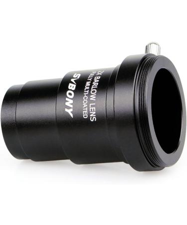 SVBONY 2X 1.25 Metal Barlow Lens with M42x0.75 Camera Connect Interface - Telescope Accessory for Astrophotography - Buy Online on GoSupps.com