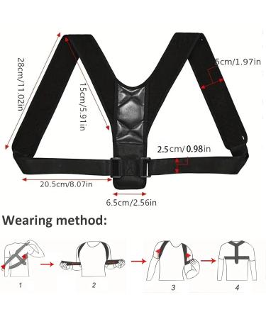 Back Straightener Back Brace Posture Corrector for Women & Men Women Men Braces Spine&Back&Shoulder&Neck Pain Relief Straightener Breathable & Adjustable(Black/One Size) - Buy Online on GoSupps.com
