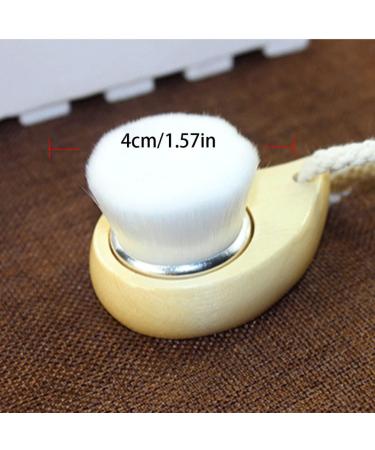 Facial Cleanser Brush with Wood Handle Cleansing Soft Bristle Face Care Clean Tool for Women Men Soft Bristle Face Cleansing - Buy Online on GoSupps.com