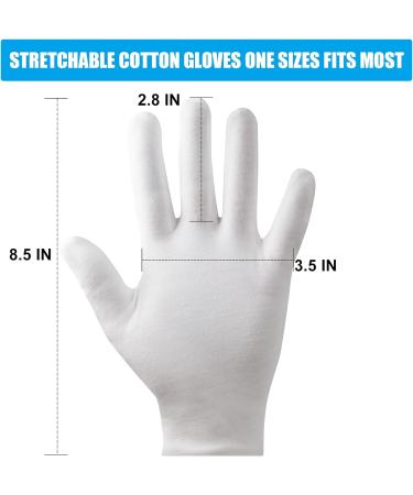 7 Pairs Cotton Gloves for Dry Hands | Moisturizing Overnight SPA & Eczema Relief | Stretchable Work Glove Liners for Men & Women - Buy Online on GoSupps.com