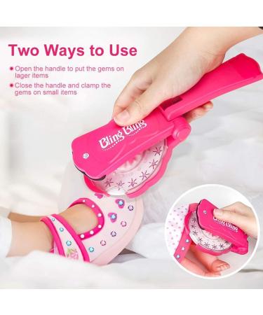 Bedazzle your Hair with Glam Collection Deluxe Set - Hair Bedazzler Kit with Rhinestones - Includes Styling Tool & 180 Gems - Perfect Gift for Girls - Pink - Buy Online on GoSupps.com