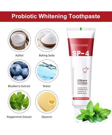 SP-4 Probiotics Whitening Toothpaste | Fresh Breath & Lightening Formula for Adults - Buy Online on GoSupps.com