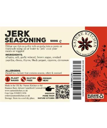 Nature Kitchen Jerk Seasoning (Hot) 500GSeasoning Spices And Herbs. Gluten-Free and Vegan Everyday Cooking Blends For Marinades Sauces Frying Baking Or Grilling - Buy Online on GoSupps.com