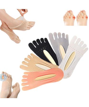 5Pairs Orthoes Bunion Relief Socks - Projoint Antibunions Health Sock Orthotoe Compression Socks Anti Bunion Socks Sock Align Toe Socks for Bunion (A)