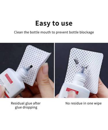 600 pcs Eyelash Glue Cleaning Cotton Pads | Non-Woven Cloths for Eyelash Extensions & Nail Art Gel Removal - International Shipping - Buy Online on GoSupps.com