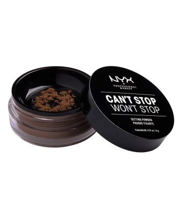 Nyx Professional makeup powder Can't Stop Won't Stop Setting Powder loose fixing powder vegan formula matt finish oil-absorbing color: Deep