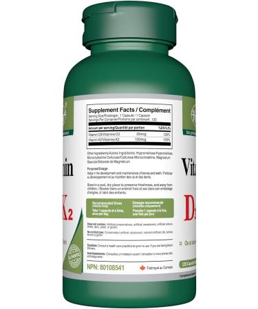 VORST Vitamin K2 D3 High Potency 120MCG/1000 IU 120 Vegan Capsules | MK7 | Essential Supplement for Healthy Bones & Teeth | Powder Pills | Alternative to Drops Gummies & Sprays | 1 Bottle 1 count (Pack of 120) - Buy Online on GoSupps.com