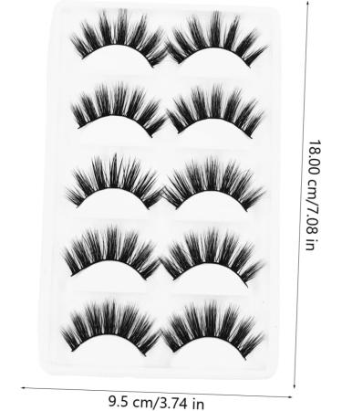 FRCOLOR 5 Pairs artificial false eyelashes Thick Lashes Makeup Lashes Curl Genuine lashes Silk lashes Artificial Eyelashes Fake Eyelash Dense Eyelash chemical fiber curly Miss Makeup Tools - Buy Online on GoSupps.com