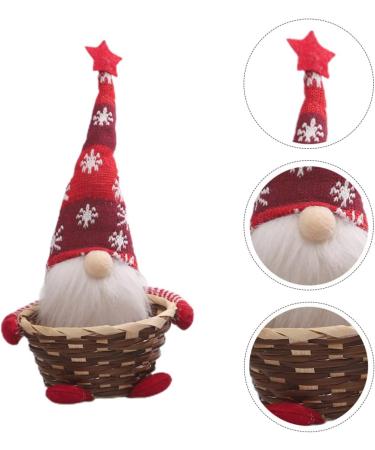 STOBAZA Christmas Candy Basket Woven Basket Elder Dining Table 31X15X15CM Red - Buy Online on GoSupps.com
