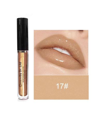 EPILYNX by Dr. Liia Vegan Moisturizing  Long Lasting Lip Gloss - Satin & Glitter - Allergen Free for Sensitive Skin - Glossy Terra