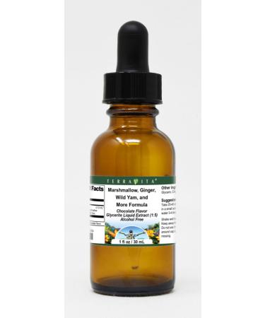 Marshmallow Ginger Wild Yam and More Formula Glycerite Liquid Extract (1:5) - Chocolate Flavored (1 oz ZIN: 523554)