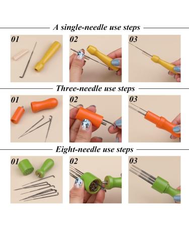 122 Pcs Needle Felting Kit with 3 Sizes Needles, Wood Handles, and Wool Cushion - Complete Set for Basic Felting - Buy Online on GoSupps.com