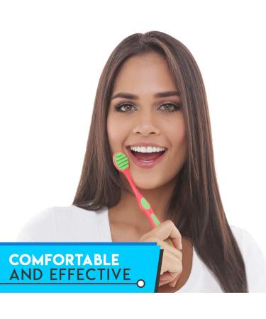 Stilobrush Tongue Cleaner | Dual-edge Panels | 5-tiered Design | Bi-directional Wiping | Fights Bad Breath | Adult & Children 6+ | 1 (Blue) - Buy Online on GoSupps.com
