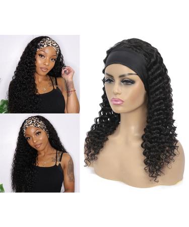 Buy Ifly 22-inch Deep Curly Headband Wig Real Human Hair for Black Women | 150% Density Curly Hair Extensions - Buy Online on GoSupps.com