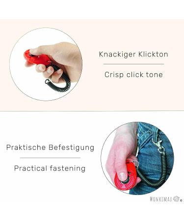 Monkimau Clicker for Dog & Cat Training - Effective Orange Training Tool for Pets - Buy Online on GoSupps.com