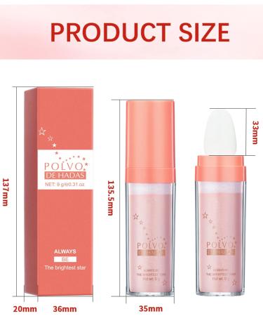 Body Glitter Highlighter Powder Stick Polvo De Hadas Face Body Shimmer Sparkle Loose Highlight Powder High Gloss Fairy Glitter Christmas Makeup for Hair Face Body Cosmetic with Bright Luster -03#Pink - Buy Online on GoSupps.com