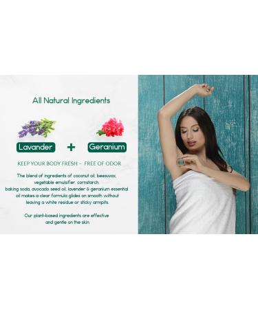 All Natural Deodorant Plastic Free For Women & Men Lavender & Geranium Aluminum Free Gluten Free & Cruelty Free 24 Hour Long Lasting Protection Zero Waste Eco Friendly Products 3oz - Buy Online on GoSupps.com