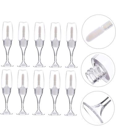  Ipetboom Ipetboom 10 Pieces Empty Boxwood Wine Glass Lip Glaze Refillable Lip Balm Lipstick Holder Lip Balm Containers Lipstick Packaging Clear Lip Gloss Lip Gloss DIY Tubes - Buy Online on GoSupps.com