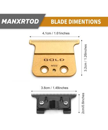 BaBylissPRO FX707Z DLC Replacement Blades - Compatible with FX787 & FX726 Trimmers - Gold - 1 Pack - Buy Online on GoSupps.com
