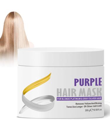 Pemarlis Purple shampoo 300g Silver No Yellow for blonde hair quickly eliminates yellow tones from blonde platinum white or grey hair