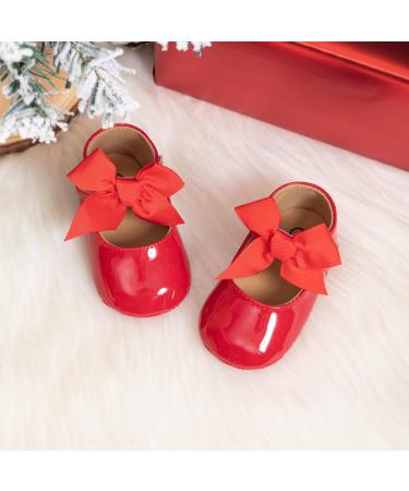 Sonsage Infant Baby Girls Bowknot Mary Jane Shoes | Soft Anti-Slip Sole for Wedding Dress | First Walking Flats for Newborn 0-6 Months - Buy Online on GoSupps.com
