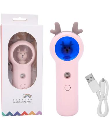 Desktop Pink Face Humidifier Sprayer USB Rechargeable Handheld Mist Sprayer - Buy Online on GoSupps.com